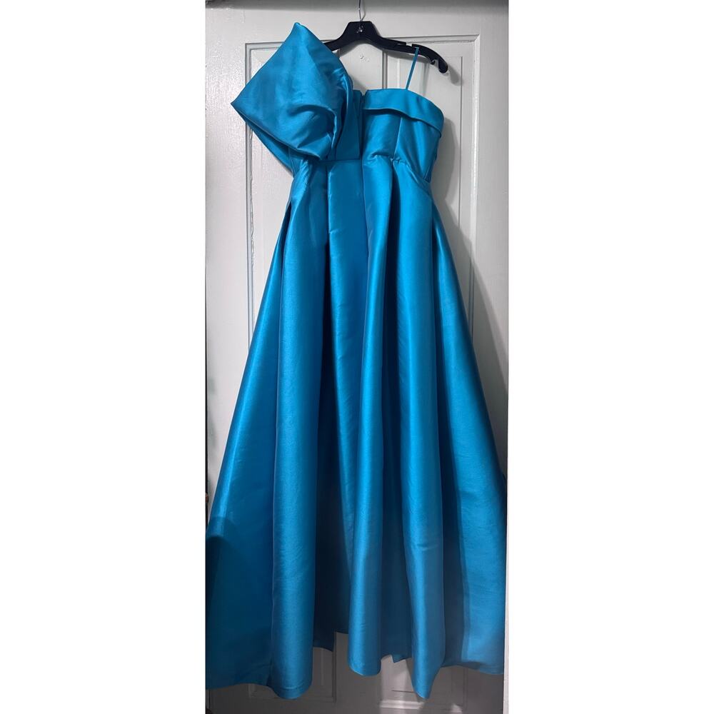NWT Sachin Babi Teal Blue Clarissa Strapless Maxi Gown Dress Size 6 - Picture 9 of 16